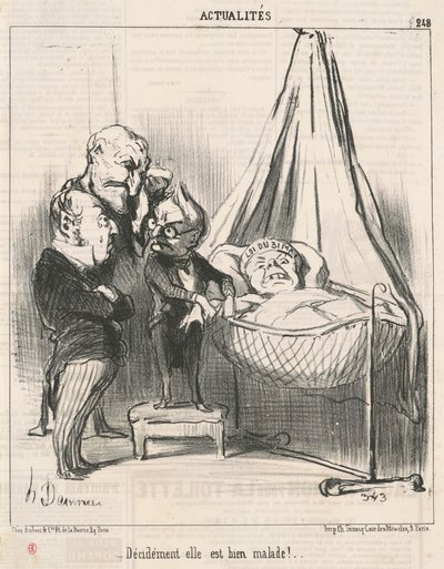 Ilmeisesti hän on hyvin sairas! tekijältä Honoré Daumier