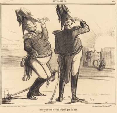 Ihmiset, joiden näkö on vähän iloinen auringosta tekijältä Honoré Daumier