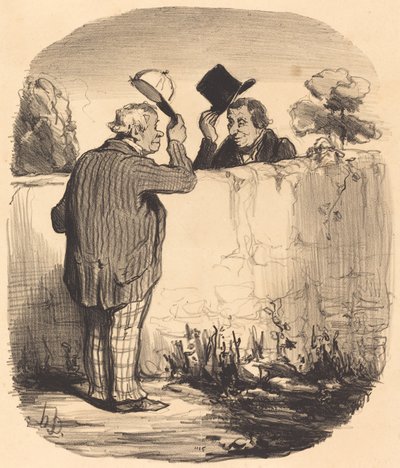 kaksi hyvää naapuria tekijältä Honoré Daumier