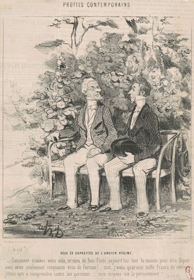 Kaksi entistä vanhan hallinnon kapasiteettia tekijältä Honoré Daumier