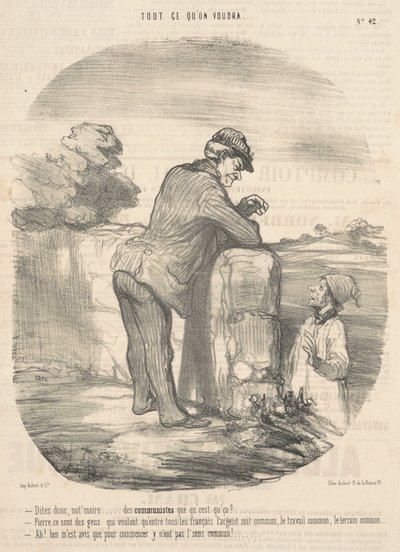 Kerro minulle, ei pormestari... Kommunistit, mitä se on? tekijältä Honoré Daumier