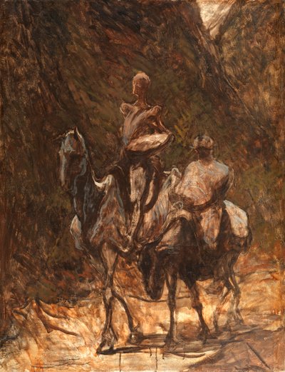 Don Quijote ja Sancho Panza, 1868-1870. tekijältä Honoré Daumier