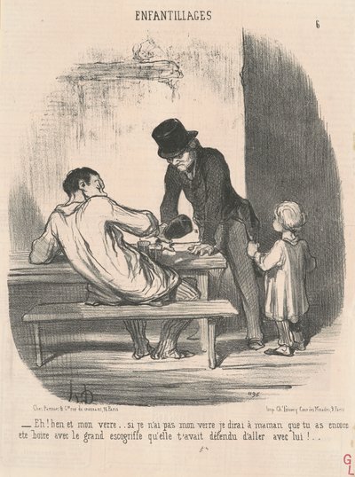 Hei! Ben ja juomani... jos en ole... tekijältä Honoré Daumier