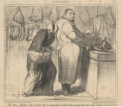 Hei! No... koska haluat teurastajat... tekijältä Honoré Daumier