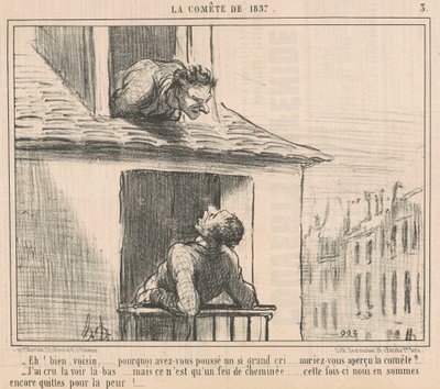 Hei! No, naapuri... miksi työnsit... tekijältä Honoré Daumier