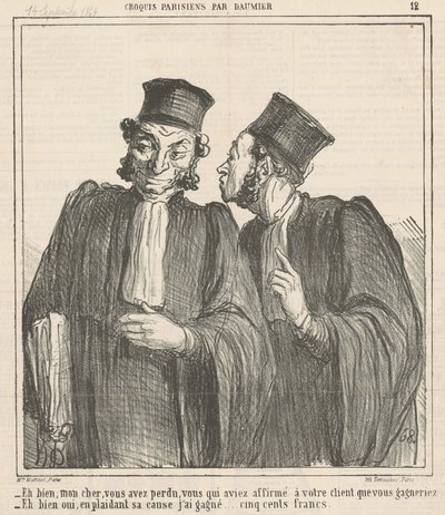 No, kultaseni, olet menettänyt... tekijältä Honoré Daumier