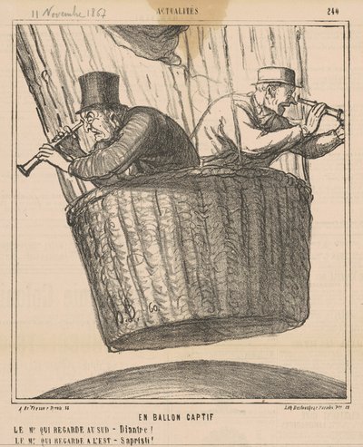Vankeudessa oleva ilmapallo tekijältä Honoré Daumier