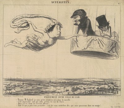 tytön sieppaus ilmasta tekijältä Honoré Daumier