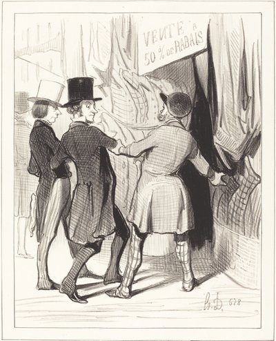 Syökää herrat... tässä on upeita... tekijältä Honoré Daumier