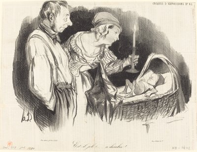 Onko hän kaunis!... tämä kerubi!... tekijältä Honoré Daumier