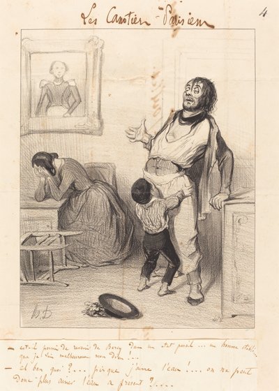 Onko sallittua palata... sellaisessa tilassa... tekijältä Honoré Daumier
