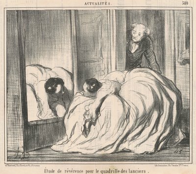 Kunnioitustutkimus lansserien kadrillille tekijältä Honoré Daumier