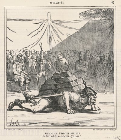 Preussin Herkuleen harjoitukset tekijältä Honoré Daumier