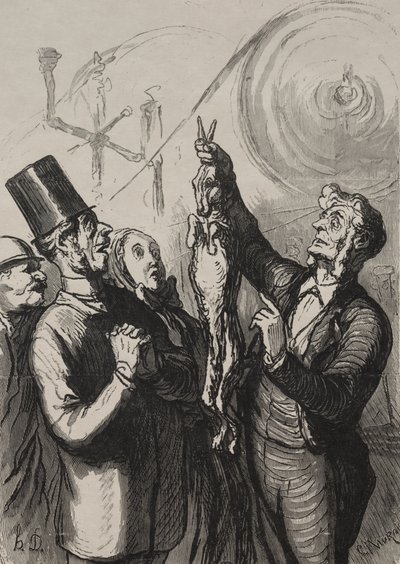 Universaalinäyttely: kymmenessä minuutissa sinulla on gibelotte ja hattu tekijältä Honoré Daumier