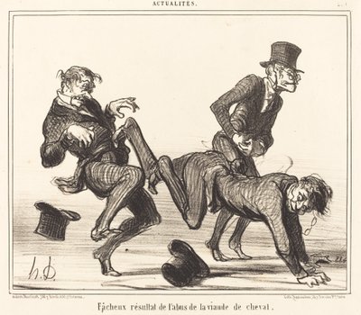 Ikävä tulos... hevosenliha tekijältä Honoré Daumier