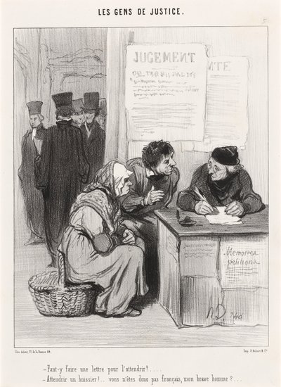 Pitääkö sinne kirjoittaa kirje sen pehmentämiseksi? tekijältä Honoré Daumier
