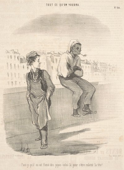 Varmaan hän poltti sitä piippua tekijältä Honoré Daumier