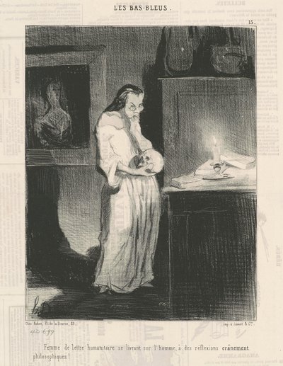 Nainen humanitaaristen kirjeiden antautumisesta miehelle... tekijältä Honoré Daumier