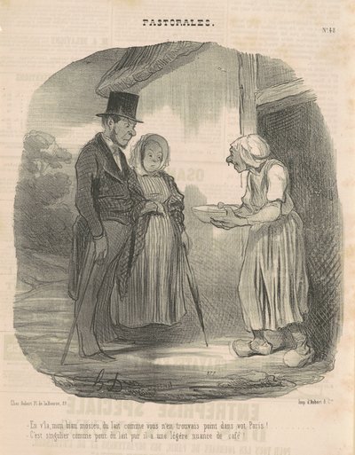 Nainen humanitaaristen kirjeiden antautumisesta miehelle... tekijältä Honoré Daumier