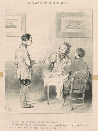 François, joka joi viiniäni... tekijältä Honoré Daumier