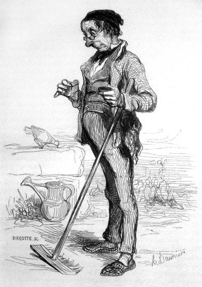 Puutarhanhoito Eläkkeensaaja tekijältä Honoré Daumier