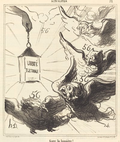 Pysäköi valo! tekijältä Honoré Daumier