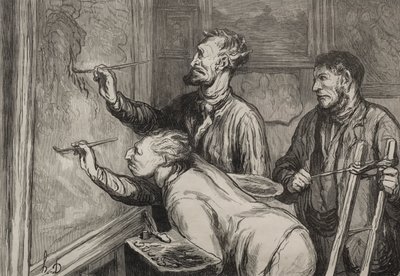 Viimeisen kosketuksen antaminen tekijältä Honoré Daumier