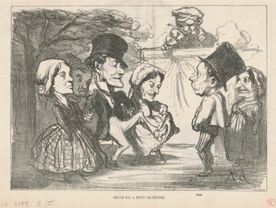 Suuri ball pienen orkesterin kanssa... (recto); Avoin yhtiö (takaisin) tekijältä Honoré Daumier