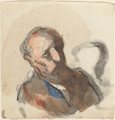 Miehen pää tekijältä Honoré Daumier