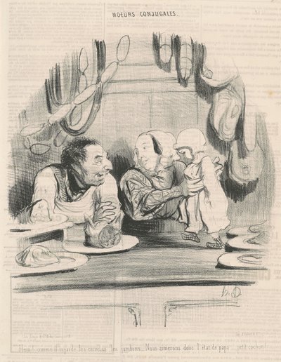 Eh! kun hän katsoo cerveloja... tekijältä Honoré Daumier