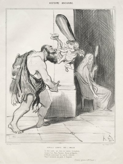Herkules rakkauden kesyttämä tekijältä Honoré Daumier