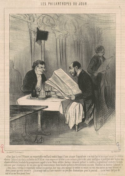 Eilen rue Saint-Honorélla... vanha mies tekijältä Honoré Daumier