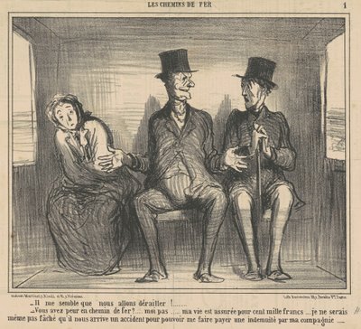 Minusta näyttää siltä, ​​että me suistumme raiteilta... tekijältä Honoré Daumier