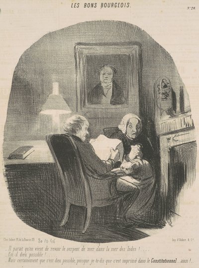 Näyttää siltä, ​​​​että olemme juuri nähneet merikäärmeen taas... tekijältä Honoré Daumier