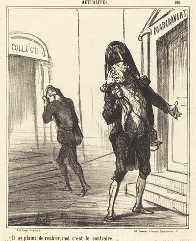 Hän valittaa kotiin tulemisesta... tekijältä Honoré Daumier