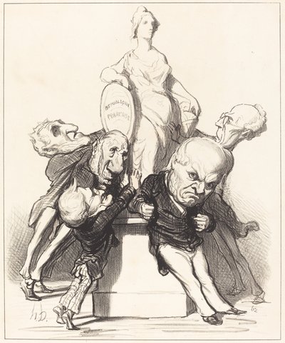 He väittävät tukevansa häntä tekijältä Honoré Daumier