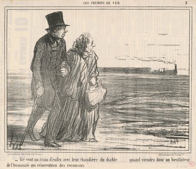 He kulkevat huimaa vauhtia... tekijältä Honoré Daumier