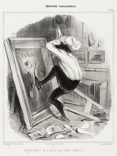 Kiittämätön maa, ette saa työtäni!... tekijältä Honoré Daumier