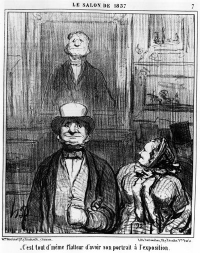 On imartelevaa, että näyttelyssä on hänen muotokuvansa, joka on otettu Honore Daumierin (1808-1879) karikatyyrisarjasta "Maalaukset ja salonkit". “Charivari” tekijältä Honoré Daumier