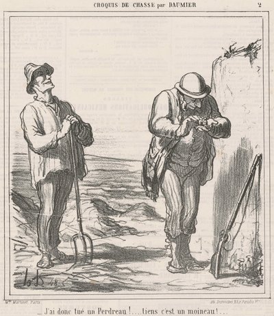 Tapoin siis peltopyyn! tekijältä Honoré Daumier