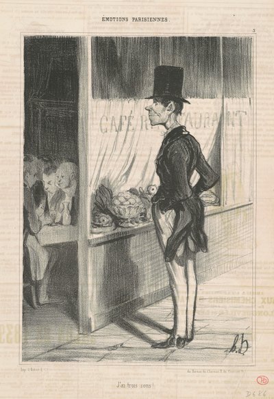 Minulla on kolme senttiä tekijältä Honoré Daumier