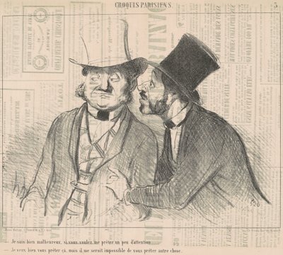 Olen erittäin onneton, jos haluat... tekijältä Honoré Daumier