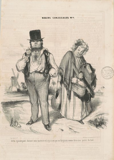 Menin naimisiin kanssasi hurmaaakseni olemassaoloni... tekijältä Honoré Daumier