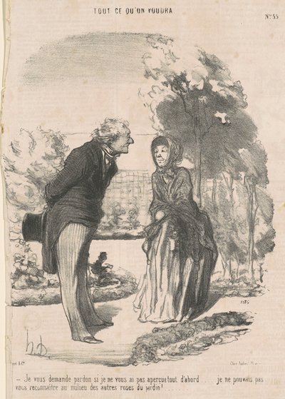 Pyydän anteeksi, jos en nähnyt sinua... tekijältä Honoré Daumier