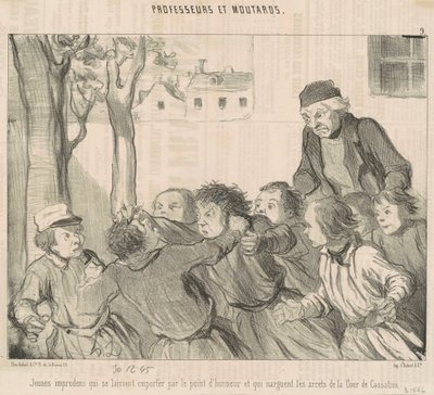 Huolittomia nuoria, jotka innostuvat... tekijältä Honoré Daumier