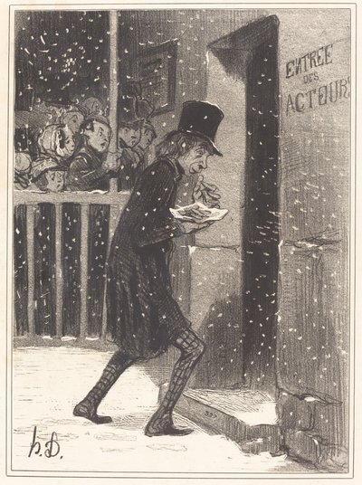 Tightrope Walker -näyttelijä tekijältä Honoré Daumier