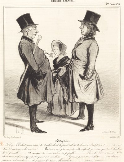 Adoptio - Ah! Robert, ystäväni... tekijältä Honoré Daumier