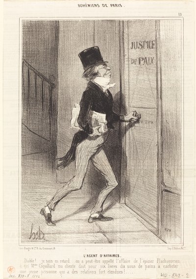 Liiketoiminnan agentti tekijältä Honoré Daumier
