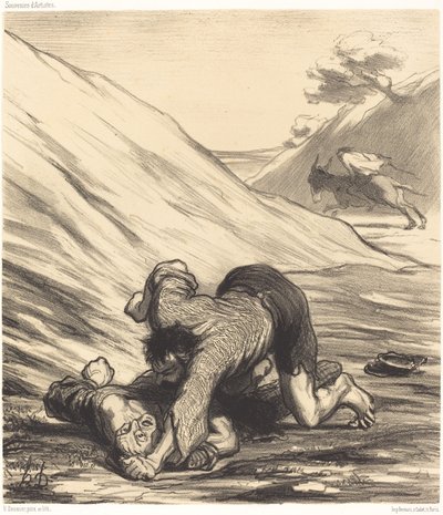 Aasi ja kaksi varasta tekijältä Honoré Daumier