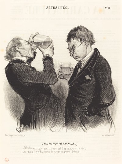Vettä Grenellen kaivosta tekijältä Honoré Daumier